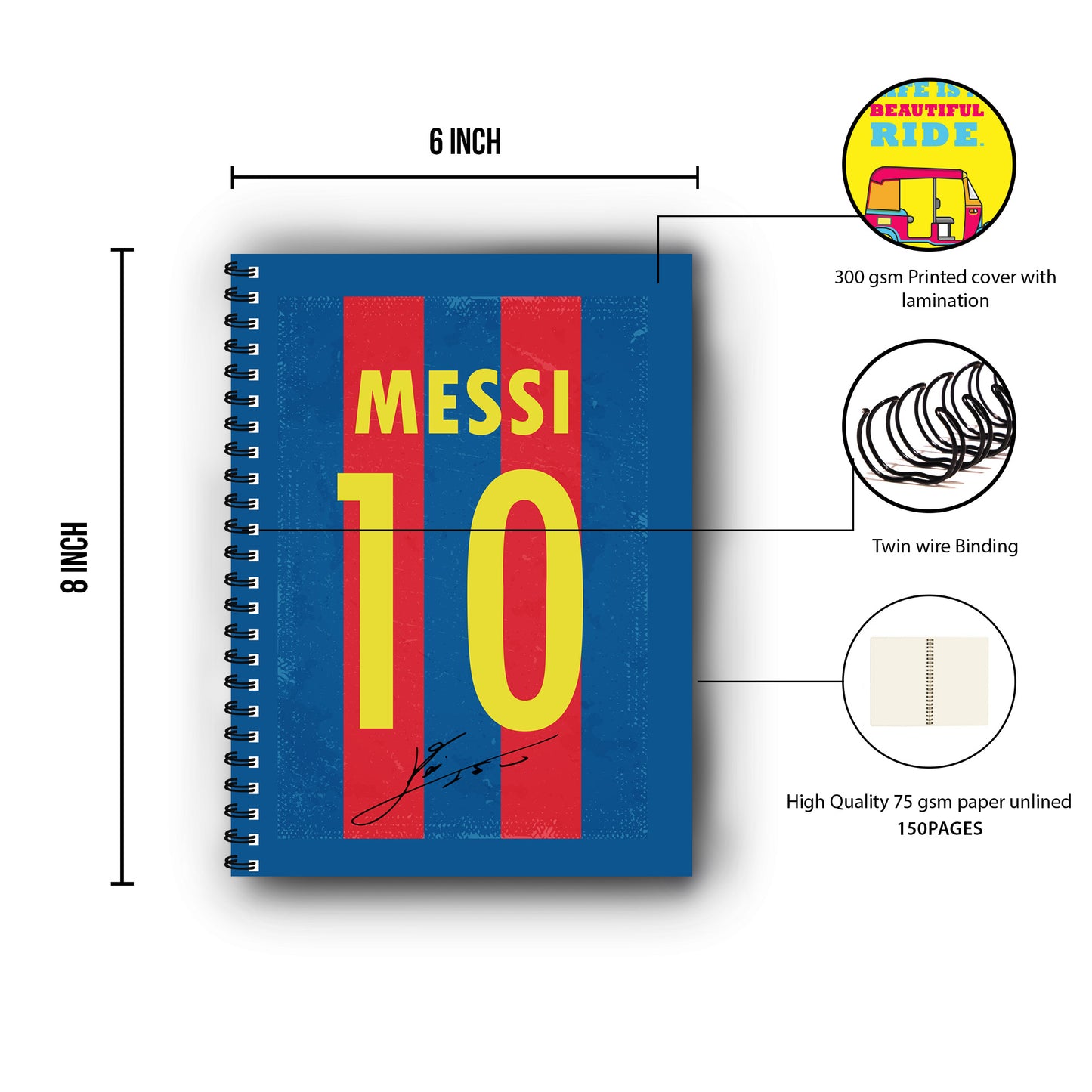 Leonel Messi Printed Notebook