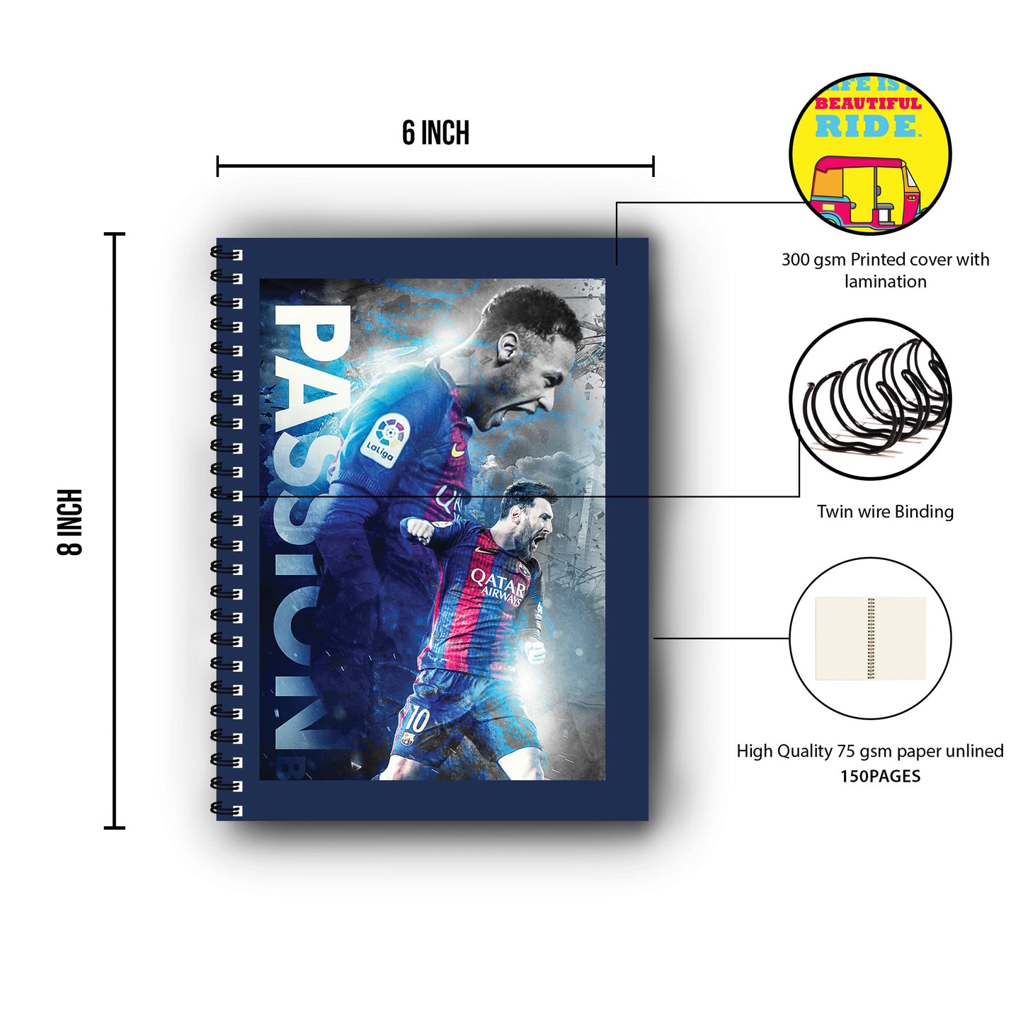 Leonel Messi Printed Notebook