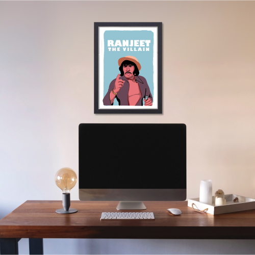 ranjeet the Villain Posters Frame Actor Artwork Framed Poster Bollywood Movies Canvas Painting Photo Frames for Wall Decor Bedroom Living Room Decoration Home Office walls Restraunt Cafe, ranjeet the villain posters, ranjeet the Villain poster, ranjeet the Villain poster hd, ranjeet the Villain pic, bollywood movies poster, bollywood movies poster hd, bollywood movies poster images, bollywood movies poster 2025, bollywood movies poster hd wallpaper, bollywood movies poster 2024