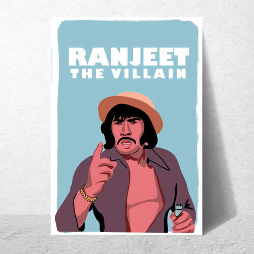 ranjeet the Villain Posters Frame Actor Artwork Framed Poster Bollywood Movies Canvas Painting Photo Frames for Wall Decor Bedroom Living Room Decoration Home Office walls Restraunt Cafe, ranjeet the villain posters, ranjeet the Villain poster, ranjeet the Villain poster hd, ranjeet the Villain pic, bollywood movies poster, bollywood movies poster hd, bollywood movies poster images, bollywood movies poster 2025, bollywood movies poster hd wallpaper, bollywood movies poster 2024