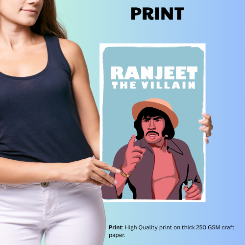 ranjeet the Villain Posters Frame Actor Artwork Framed Poster Bollywood Movies Canvas Painting Photo Frames for Wall Decor Bedroom Living Room Decoration Home Office walls Restraunt Cafe, ranjeet the villain posters, ranjeet the Villain poster, ranjeet the Villain poster hd, ranjeet the Villain pic, bollywood movies poster, bollywood movies poster hd, bollywood movies poster images, bollywood movies poster 2025, bollywood movies poster hd wallpaper, bollywood movies poster 2024