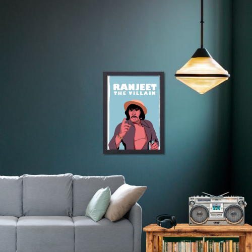 ranjeet the Villain Posters Frame Actor Artwork Framed Poster Bollywood Movies Canvas Painting Photo Frames for Wall Decor Bedroom Living Room Decoration Home Office walls Restraunt Cafe, ranjeet the villain posters, ranjeet the Villain poster, ranjeet the Villain poster hd, ranjeet the Villain pic, bollywood movies poster, bollywood movies poster hd, bollywood movies poster images, bollywood movies poster 2025, bollywood movies poster hd wallpaper, bollywood movies poster 2024