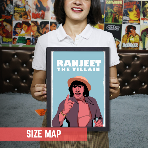 ranjeet the Villain Posters Frame Actor Artwork Framed Poster Bollywood Movies Canvas Painting Photo Frames for Wall Decor Bedroom Living Room Decoration Home Office walls Restraunt Cafe, ranjeet the villain posters, ranjeet the Villain poster, ranjeet the Villain poster hd, ranjeet the Villain pic, bollywood movies poster, bollywood movies poster hd, bollywood movies poster images, bollywood movies poster 2025, bollywood movies poster hd wallpaper, bollywood movies poster 2024