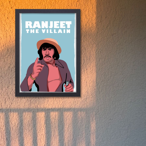 ranjeet the Villain Posters Frame Actor Artwork Framed Poster Bollywood Movies Canvas Painting Photo Frames for Wall Decor Bedroom Living Room Decoration Home Office walls Restraunt Cafe, ranjeet the villain posters, ranjeet the Villain poster, ranjeet the Villain poster hd, ranjeet the Villain pic, bollywood movies poster, bollywood movies poster hd, bollywood movies poster images, bollywood movies poster 2025, bollywood movies poster hd wallpaper, bollywood movies poster 2024