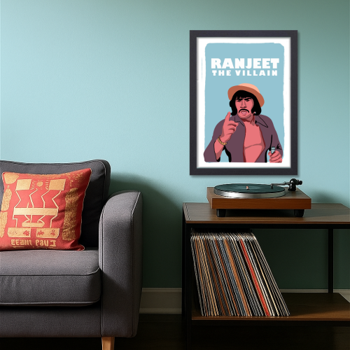 ranjeet the Villain Posters Frame Actor Artwork Framed Poster Bollywood Movies Canvas Painting Photo Frames for Wall Decor Bedroom Living Room Decoration Home Office walls Restraunt Cafe, ranjeet the villain posters, ranjeet the Villain poster, ranjeet the Villain poster hd, ranjeet the Villain pic, bollywood movies poster, bollywood movies poster hd, bollywood movies poster images, bollywood movies poster 2025, bollywood movies poster hd wallpaper, bollywood movies poster 2024