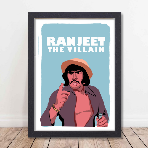 ranjeet the Villain Posters Frame Actor Artwork Framed Poster Bollywood Movies Canvas Painting Photo Frames for Wall Decor Bedroom Living Room Decoration Home Office walls Restraunt Cafe, ranjeet the villain posters, ranjeet the Villain poster, ranjeet the Villain poster hd, ranjeet the Villain pic, bollywood movies poster, bollywood movies poster hd, bollywood movies poster images, bollywood movies poster 2025, bollywood movies poster hd wallpaper, bollywood movies poster 2024
