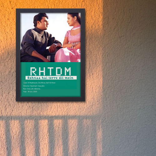 Rehna Hai Tere Dil Mein Movie Poster Frame Bollywood Movies Framed Posters Dialogues Artwork Canvas Paintings Photo Frames For Wall Decor Bedroom Living Room Decoration Home Office Restraunt Cafe, rehna hai tere dil mein poster, rehna hai tere dil mein poster hd, rehna hai tere dil mein movie poster, rehna hai tere dil mein pictures, rehna hai tere dil mein POSTER FRAMEs, rehna hai tere dil mein poster frame download, rhtdm movie poster, rhtdm poster, rhtdm poster hd