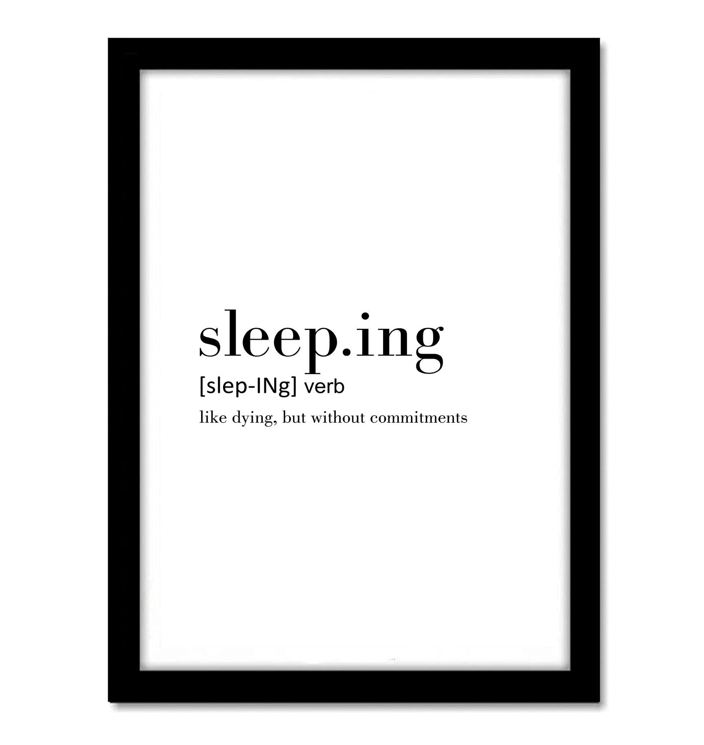 Sleeping Funny Dictionary Art work