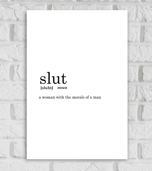 Slut Funny Dictionary Art work