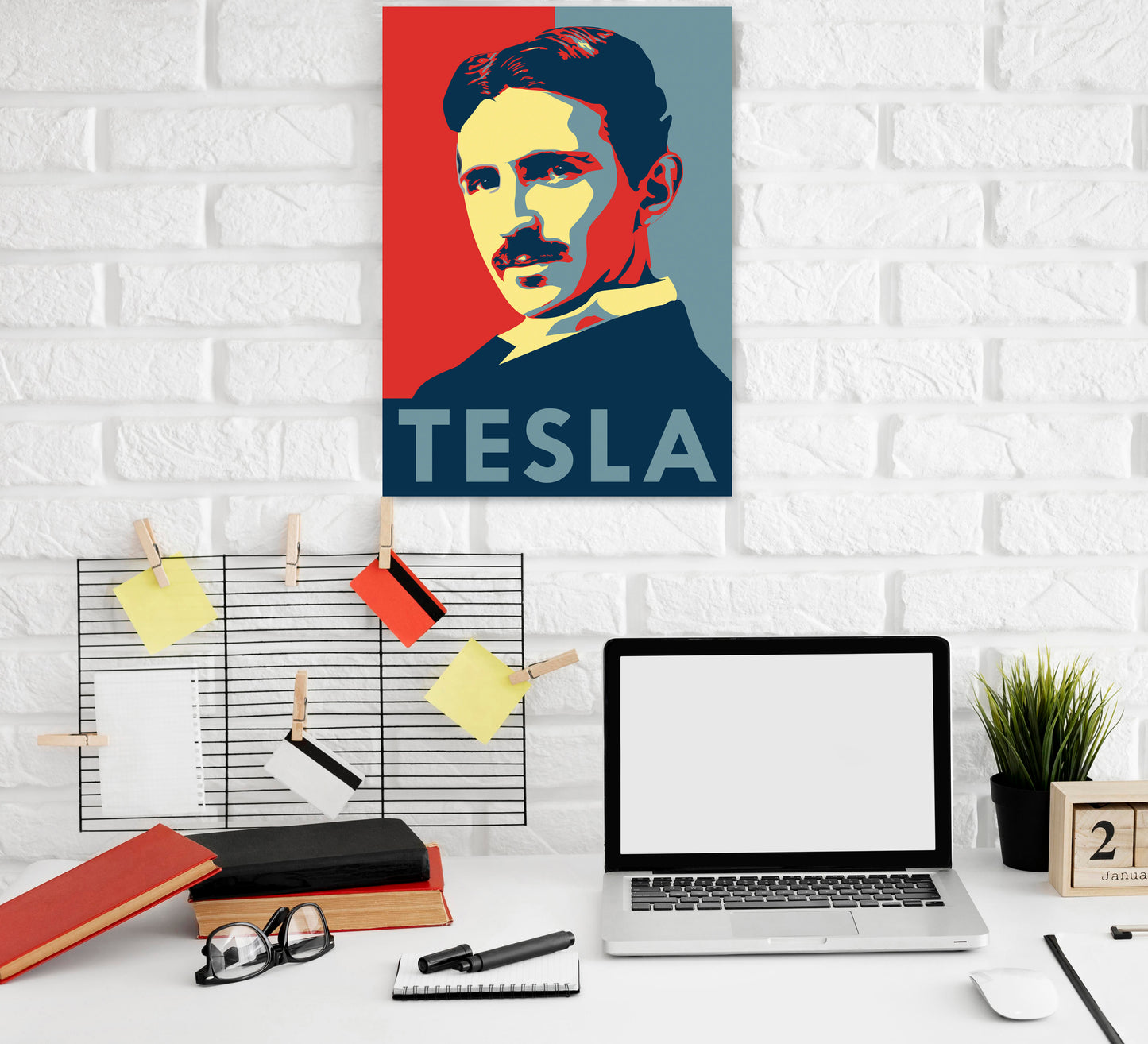 Nikola Tesla Motivational Art work