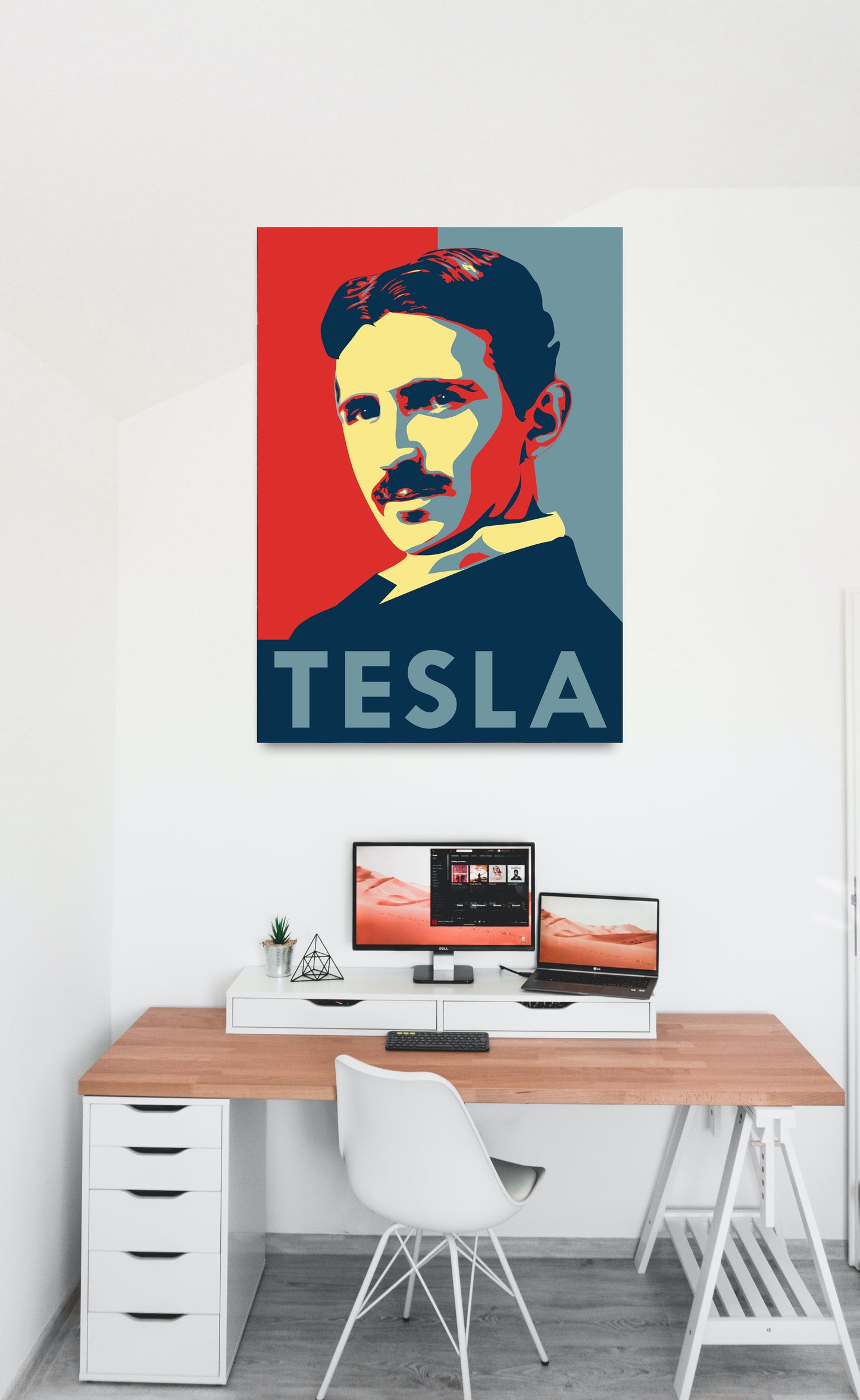 Nikola Tesla Motivational Art work