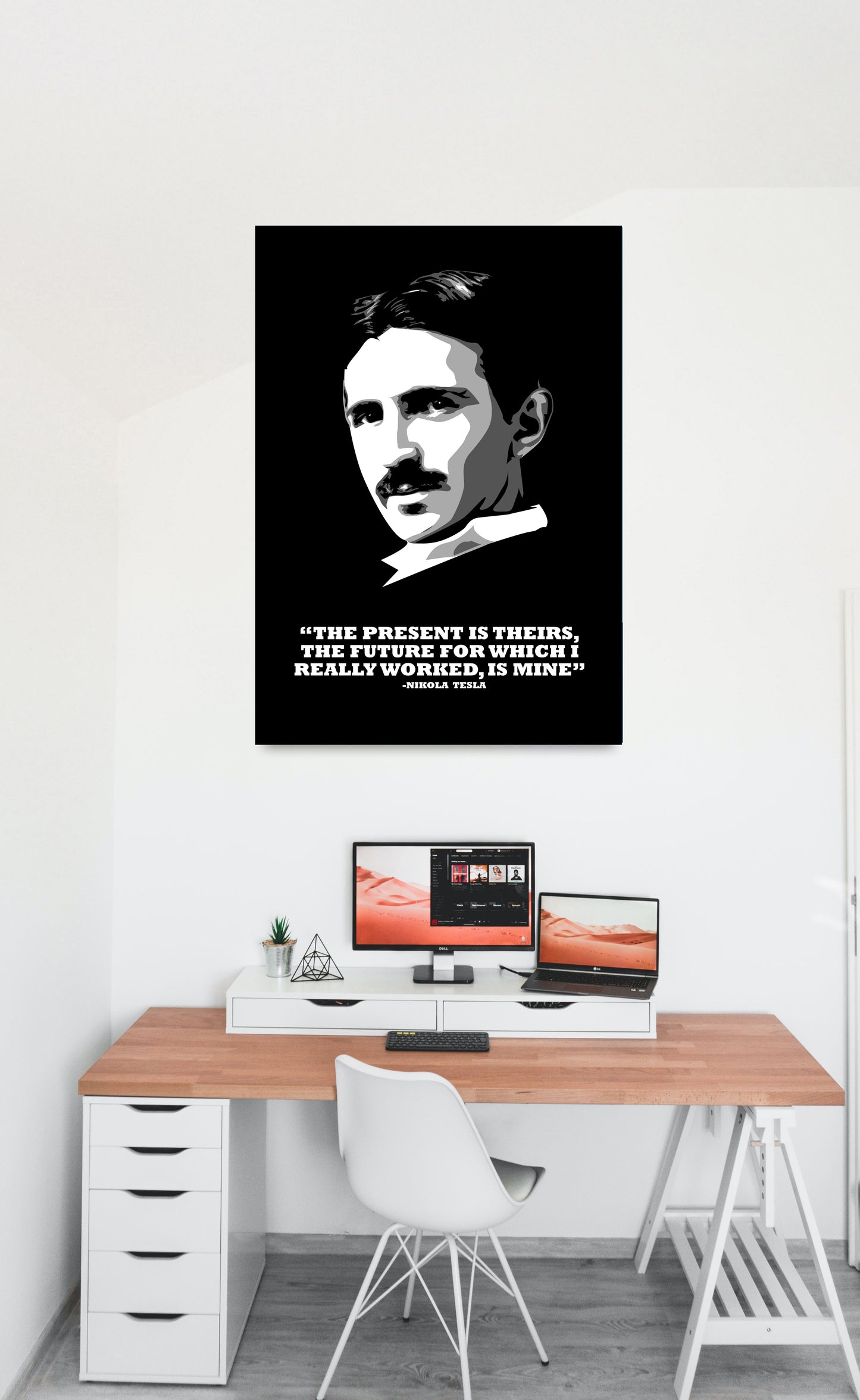 Nikola Tesla Motivational Art work