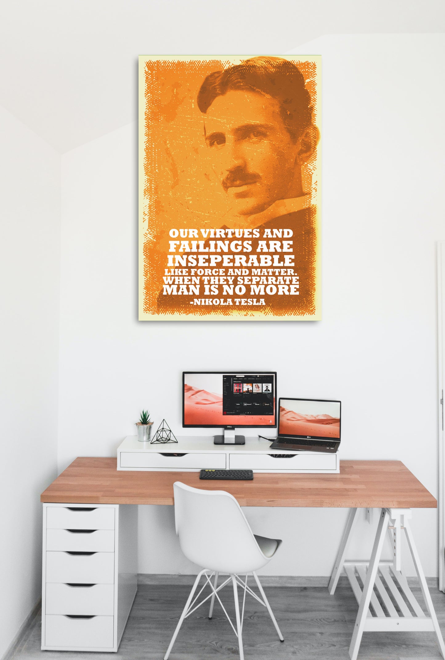 Nikola Tesla Motivational Art work