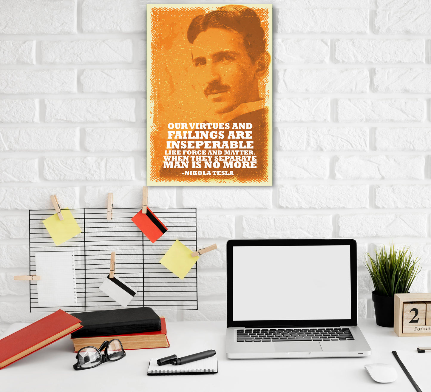 Nikola Tesla Motivational Art work