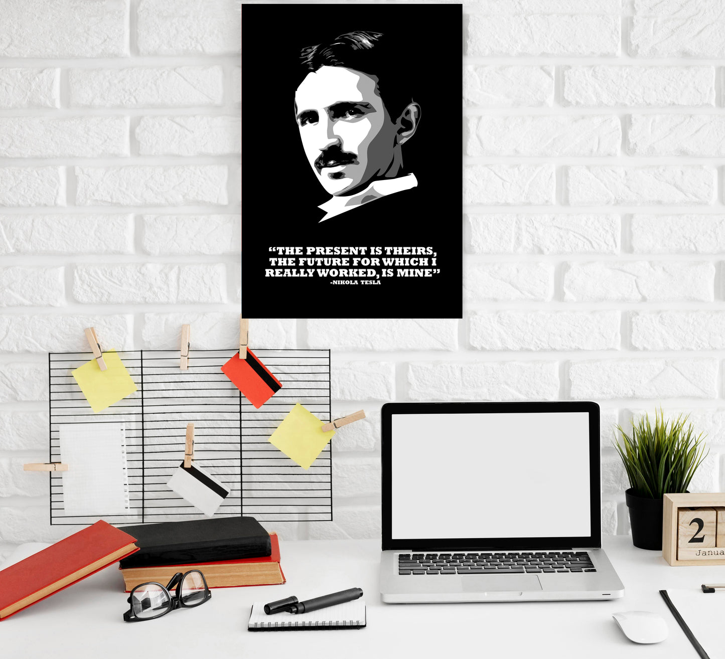 Nikola Tesla Motivational Art work