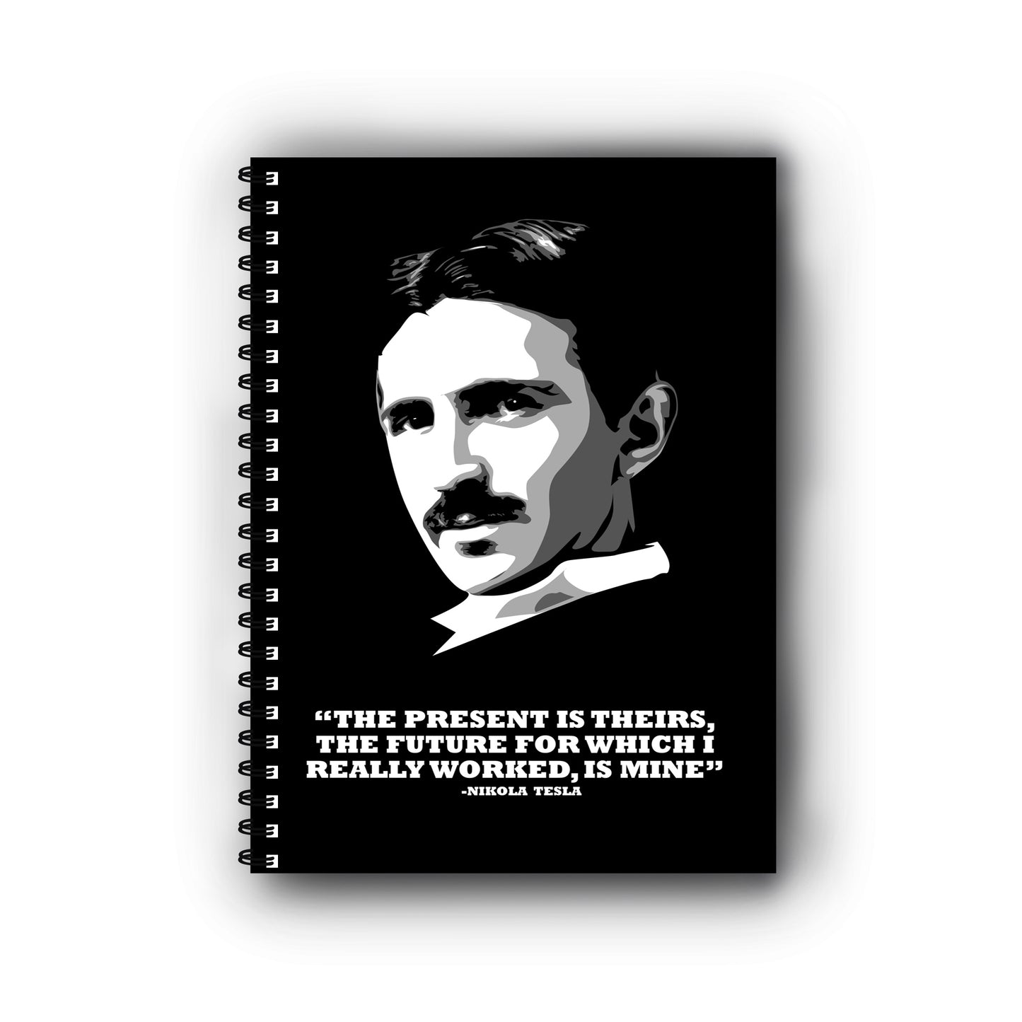 Nikola Tesla Printed Notebook