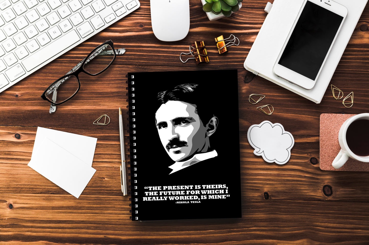 Nikola Tesla Printed Notebook