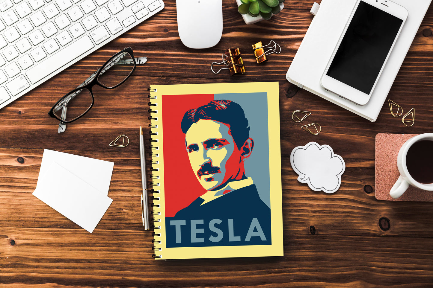 Nikola Tesla Printed Notebook