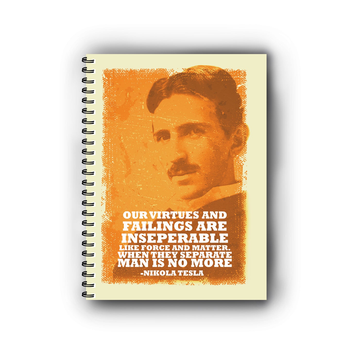 Nikola Tesla Printed Notebook