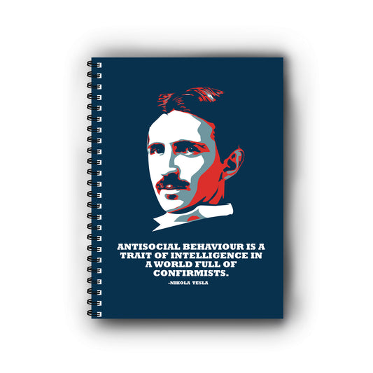 Nikola Tesla Printed Notebook