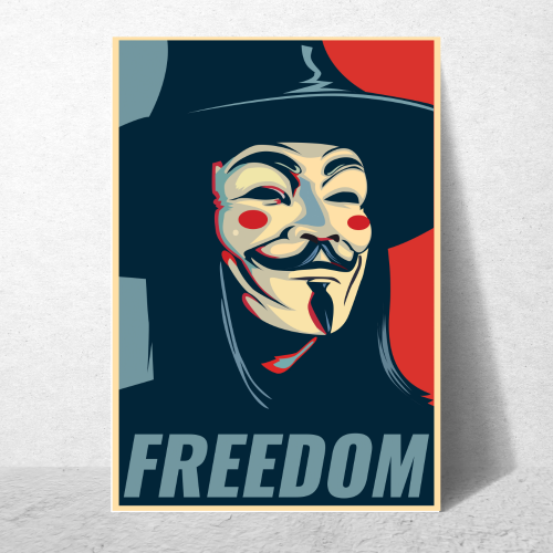 V For Vendetta Movie Poster Frame  Action Sci-fi Film Artwork Framed Posters Hollywood Movies Canvas Painting Photo Frames for Wall Decor Home Decoration Living Room Bedroom Office Study Room Cafe