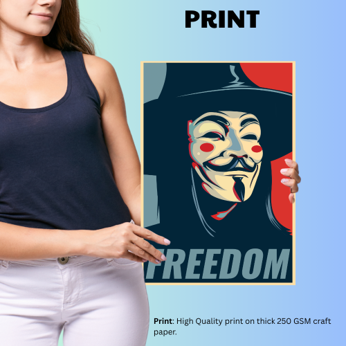V For Vendetta Movie Poster Frame  Action Sci-fi Film Artwork Framed Posters Hollywood Movies Canvas Painting Photo Frames for Wall Decor Home Decoration Living Room Bedroom Office Study Room Cafe