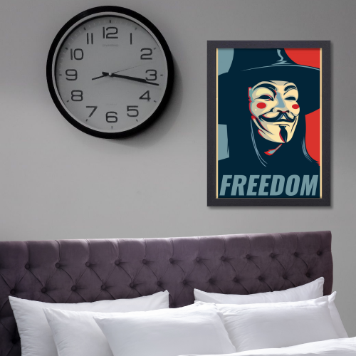 V For Vendetta Movie Poster Frame  Action Sci-fi Film Artwork Framed Posters Hollywood Movies Canvas Painting Photo Frames for Wall Decor Home Decoration Living Room Bedroom Office Study Room Cafe