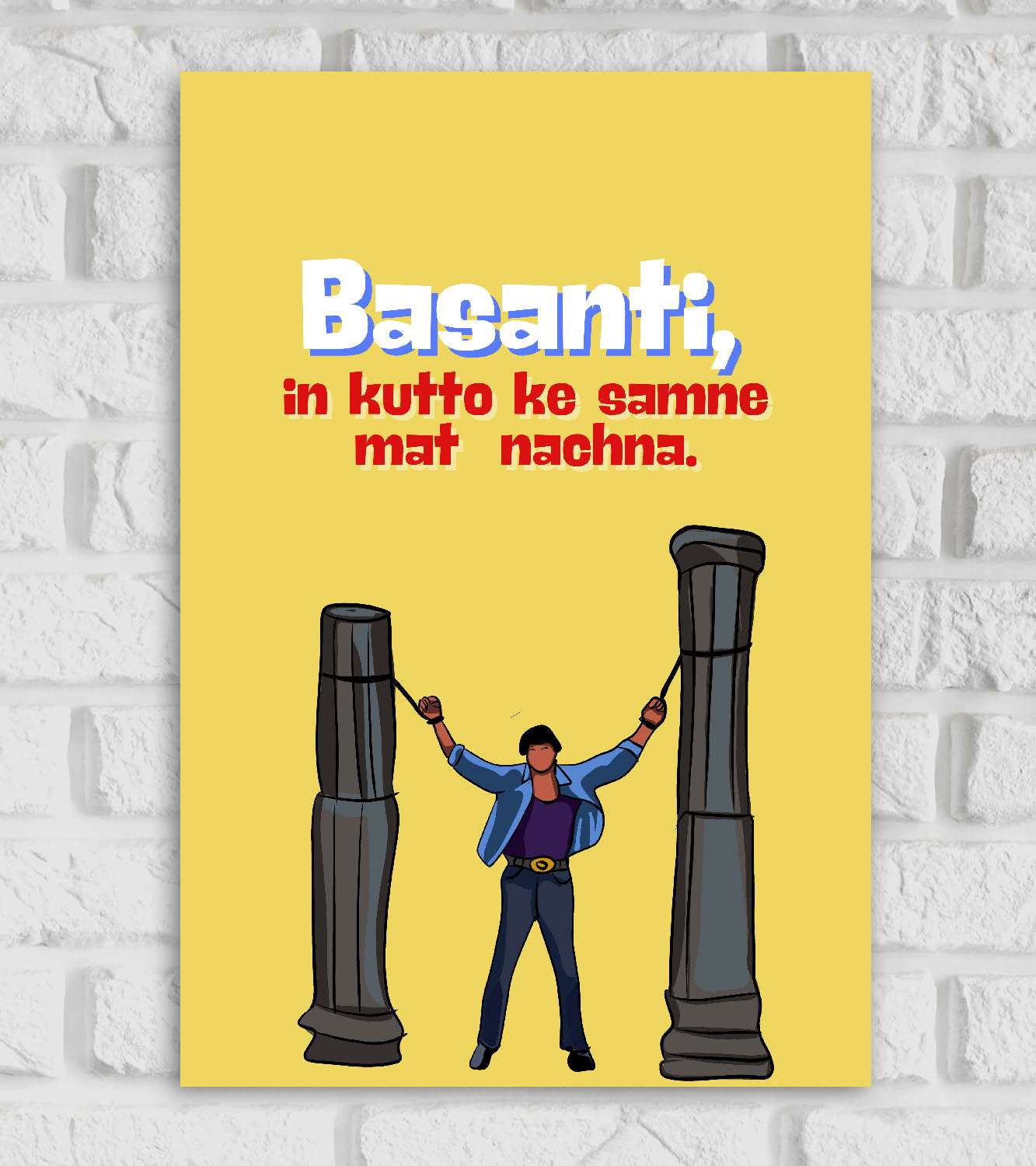 Sholay Movie Basanti Funny Artwork