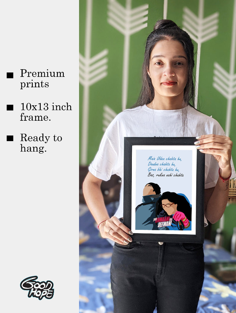 Yeh Jawani Hai Deewani Movie Artwork Bollywood Poster Frame