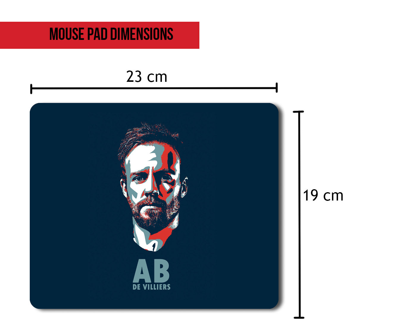 Good Hope AB DE Villiers Nonslip Base Graphic Mousepad (Multicolor)