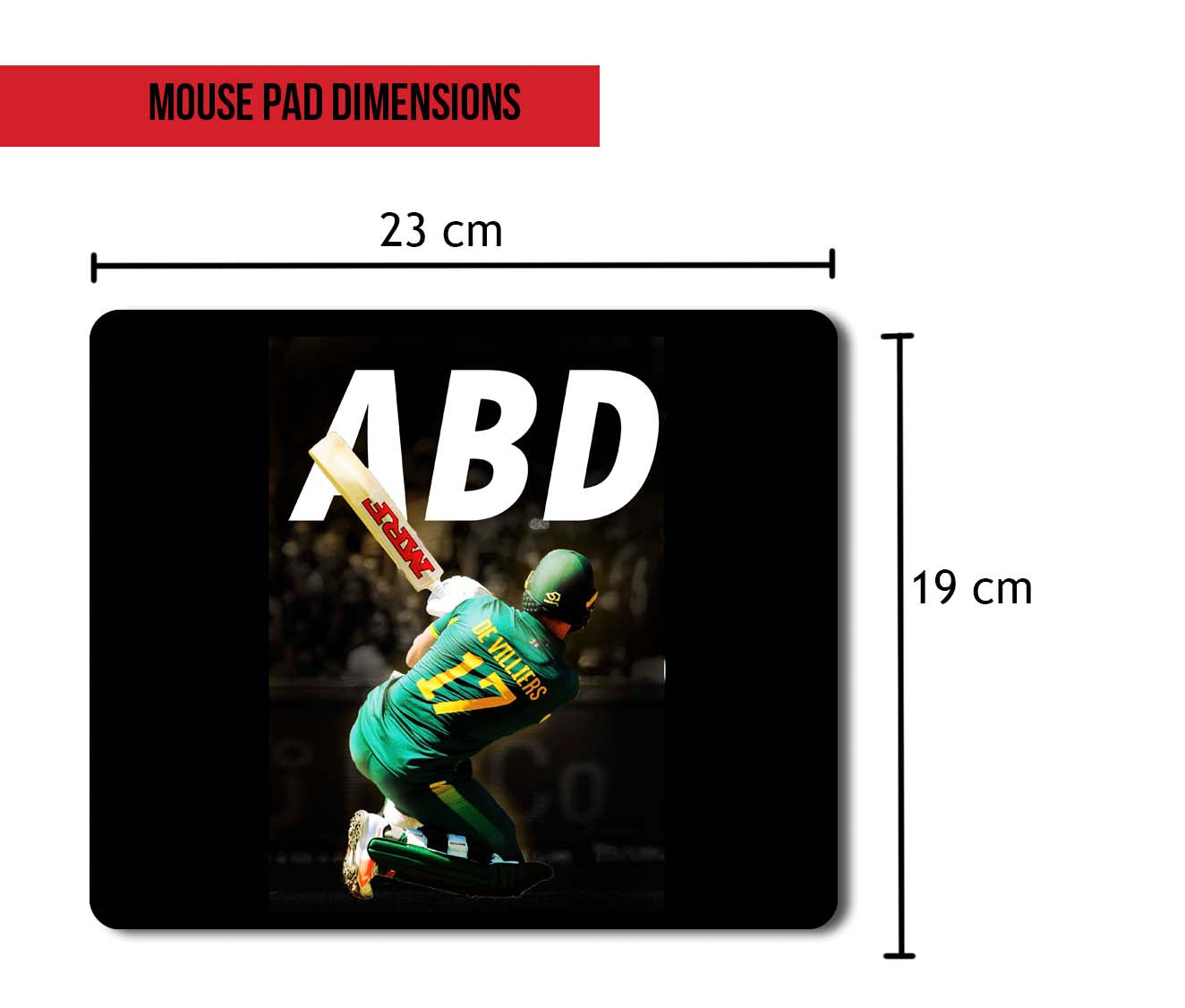 Good Hope AB DE Villiers Nonslip Base Graphic Mousepad (Multicolor)