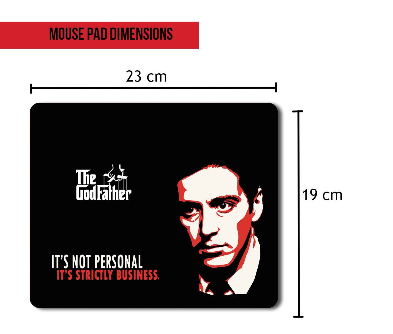 Good Hope Alpacino Godfather Nonslip Base Graphic Mousepad (Multicolor)