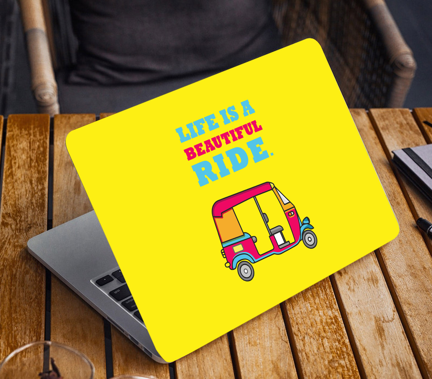 Good Hope Laptop Skin Beautiful Ride Quote Vinyl, No Bubble, Multicolor 11.6"- 15.6" inch Laptop