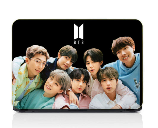 BTS Rock Korean Band Music Black Color Colourfull Matte Finish Waterproof Singers Laptopskin