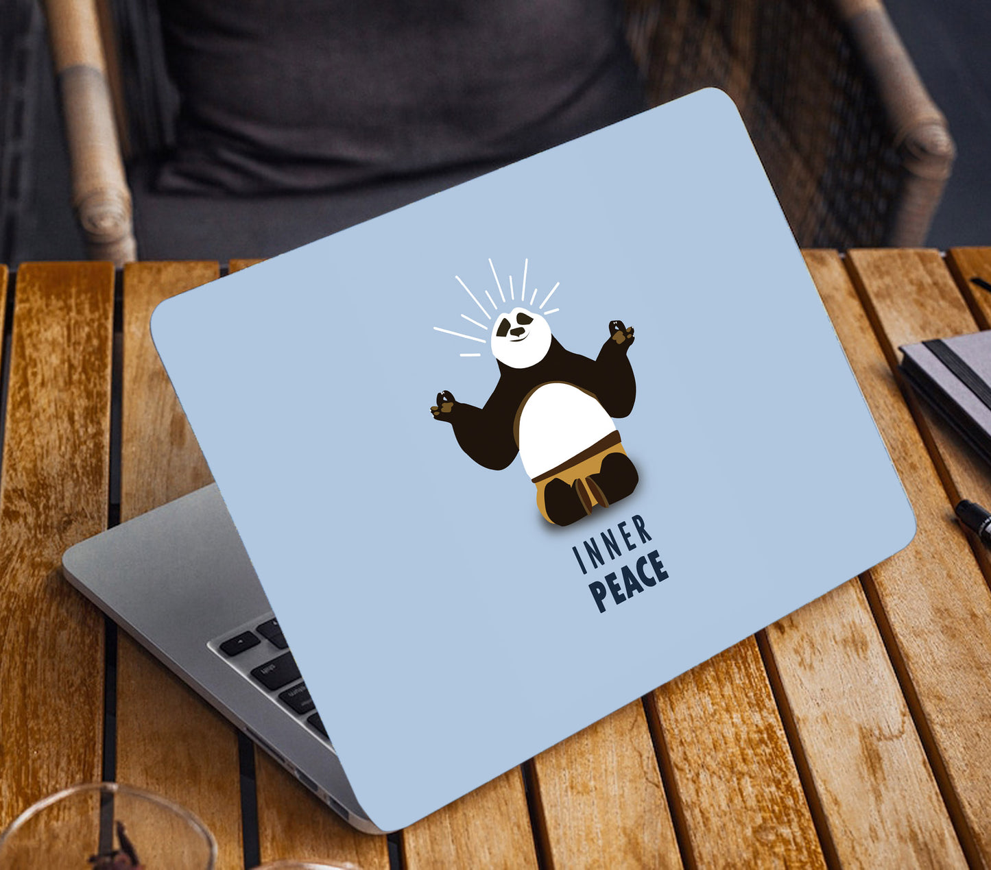 Good Hope Laptop Skin Inner Peace Panda Vinyl, No Bubble, Multicolor 11.6"- 15.6" inch Laptop