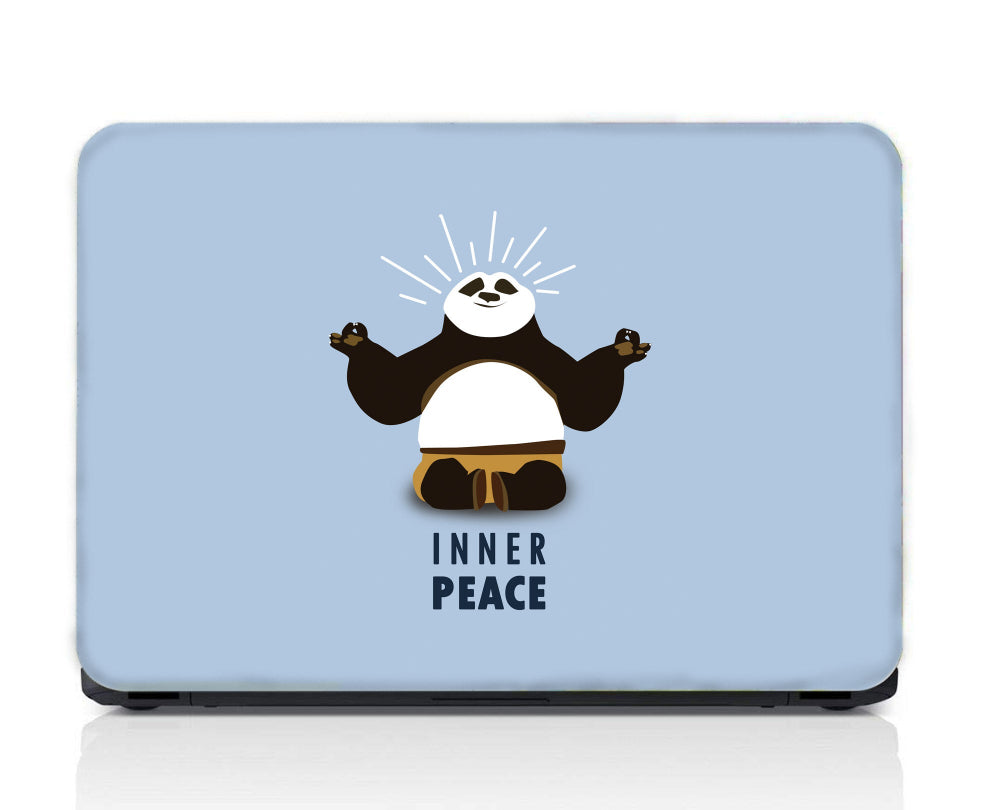 Inner peace Laptop Skin Cool & Funky Matte Finish Minimalist Blue Color Laptop Skin