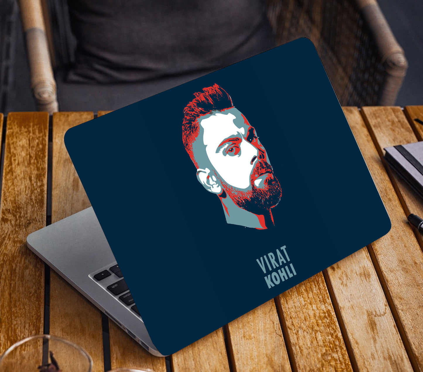 Good Hope Laptop Skin Virat Kohli Vinyl, No Bubble, Multicolor 11.6"- 15.6" inch Laptop